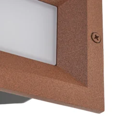 Lucande LED-Wandeinbauleuchte Lachlain, rost, 25 cm, IP65