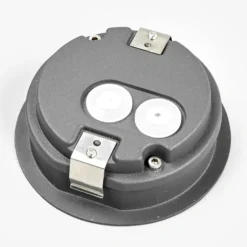 Lucande LED-Wandeinbauleuchte Loya, Ø 11,5 cm, grau, IP54