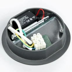 Lucande LED-Wandeinbauleuchte Loya, Ø 11,5 cm, grau, IP54