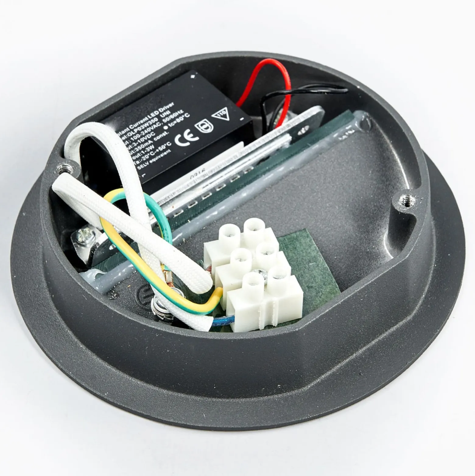 Lucande LED-Wandeinbauleuchte Loya, Ø 11,5 cm, grau, IP54