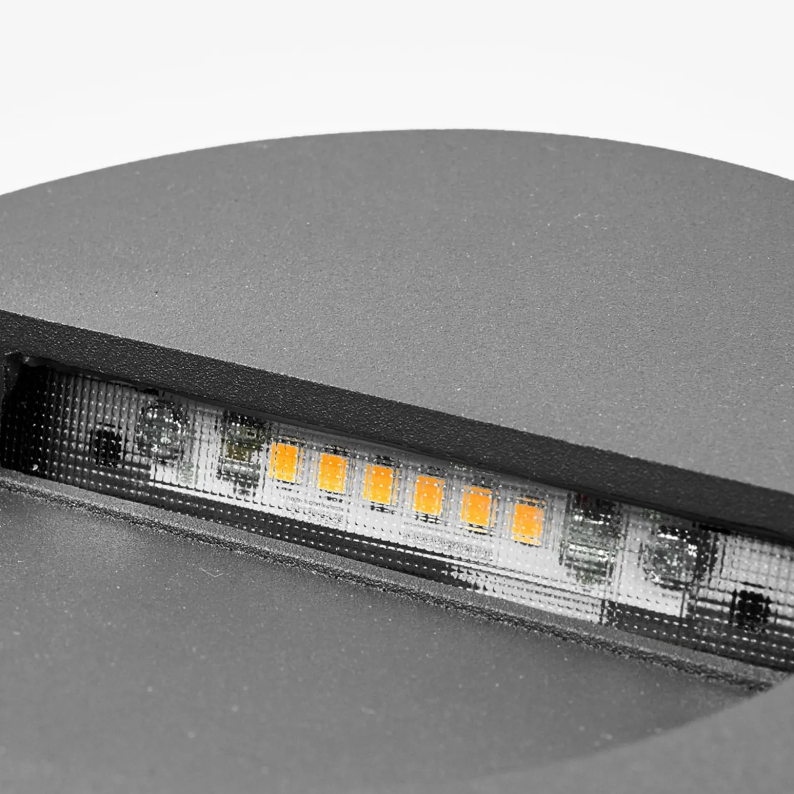 Lucande LED-Wandeinbauleuchte Loya, Ø 11,5 cm, grau, IP54