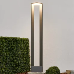 Lucande LED-Wegelampe Jeny, 100 cm, anthrazit, Aluminium