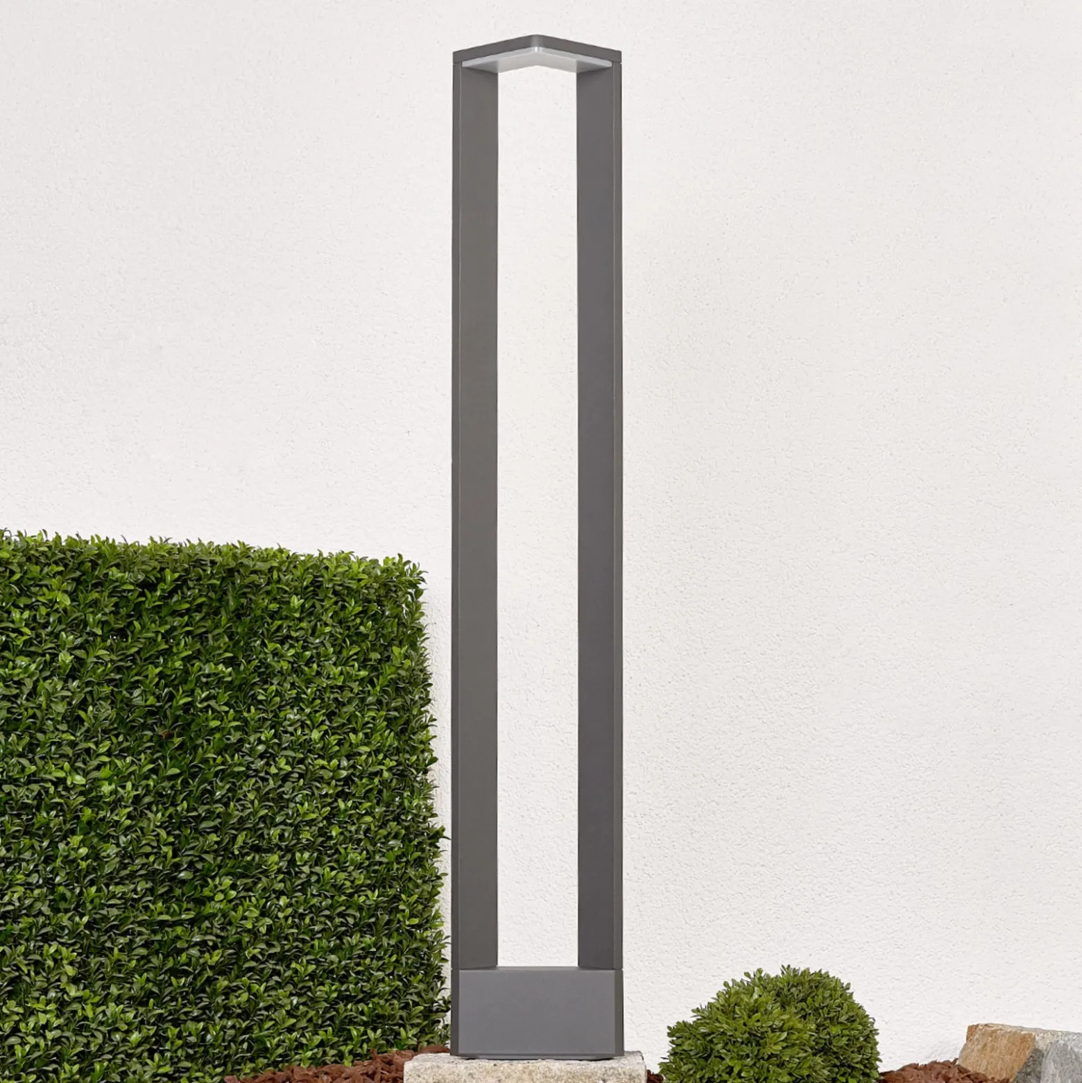 Lucande LED-Wegelampe Jeny, 100 cm, anthrazit, Aluminium