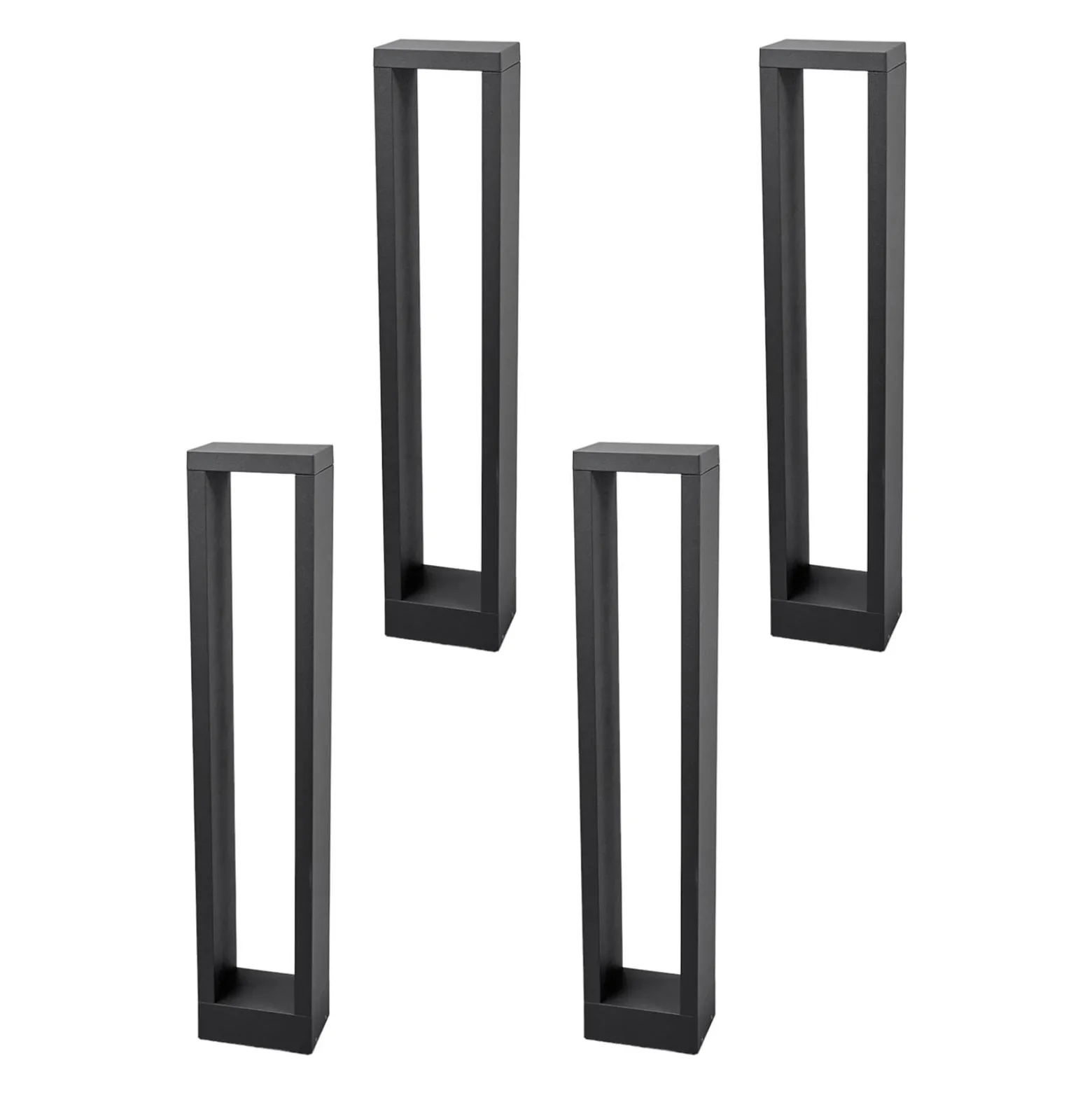 Lucande LED-Wegelampe Jupp, 4er-Set, 60 cm, anthrazit, IP54