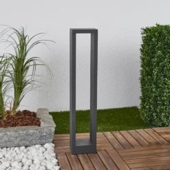 Lucande LED-Wegelampe Jupp, 4er-Set, 60 cm, anthrazit, IP54