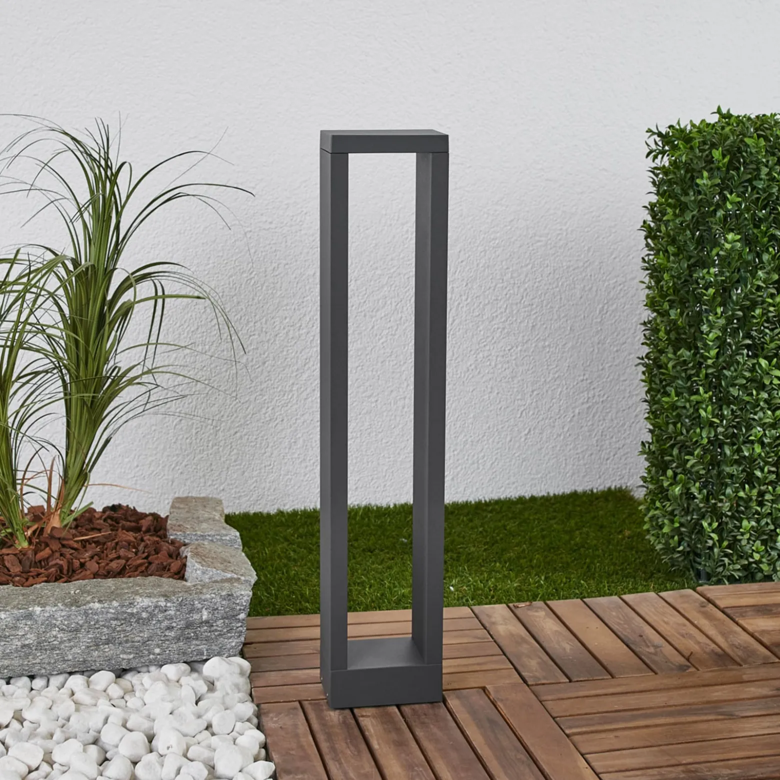 Lucande LED-Wegelampe Jupp, 4er-Set, 60 cm, anthrazit, IP54