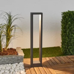 Lucande LED-Wegelampe Jupp, 4er-Set, 60 cm, anthrazit, IP54