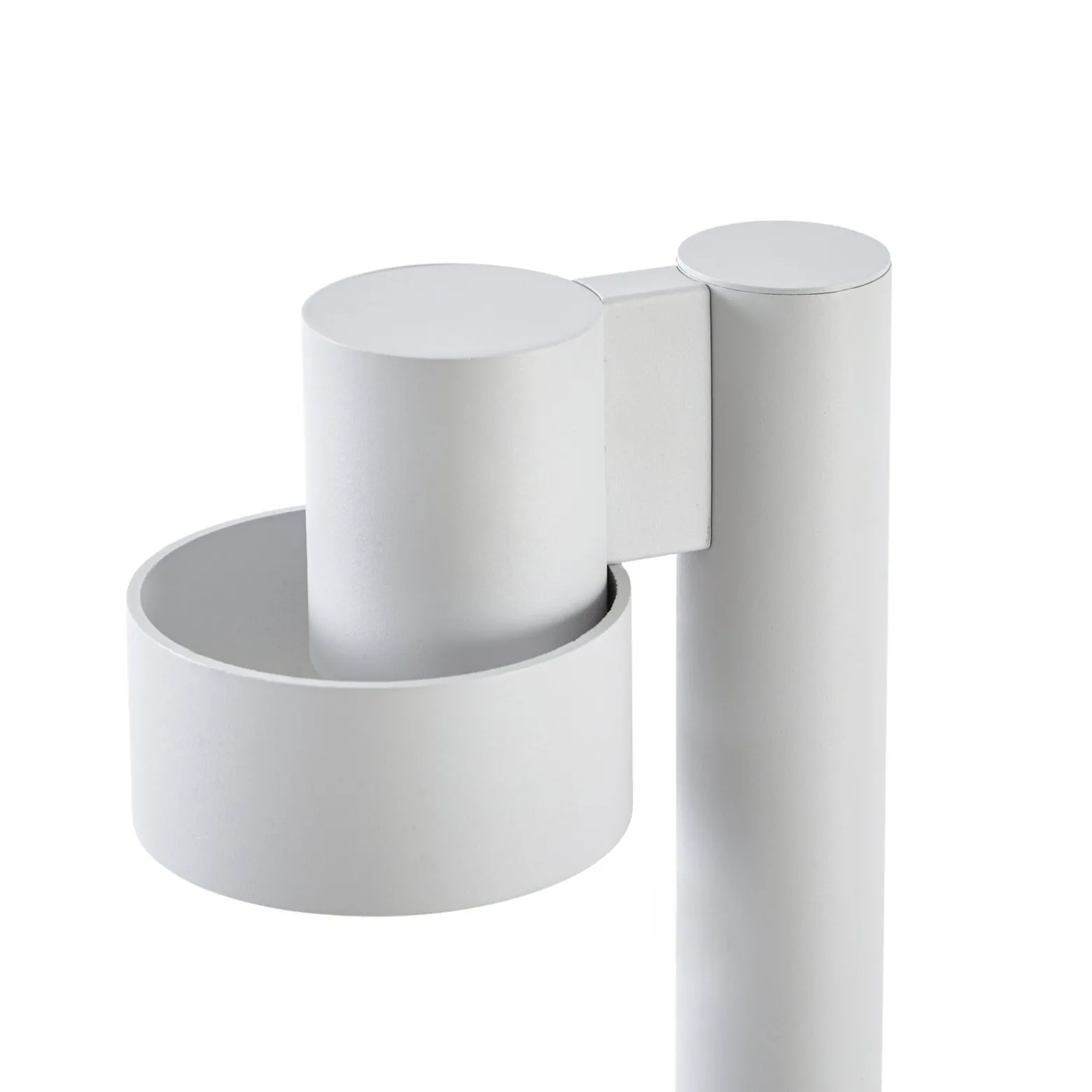Lucande LED-Wegeleuchte Elune, hellgrau, IP44, Höhe 77 cm