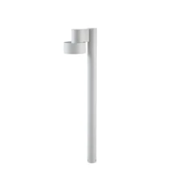 Lucande LED-Wegeleuchte Elune, hellgrau, IP44, Höhe 77 cm