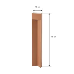 Lucande LED-Wegeleuchte Kaholo, braun, 90 cm, IP44
