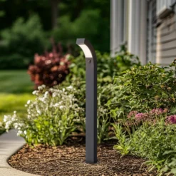 Lucande LED-Wegeleuchte Lennik, Sensor, 100 cm, anthrazit