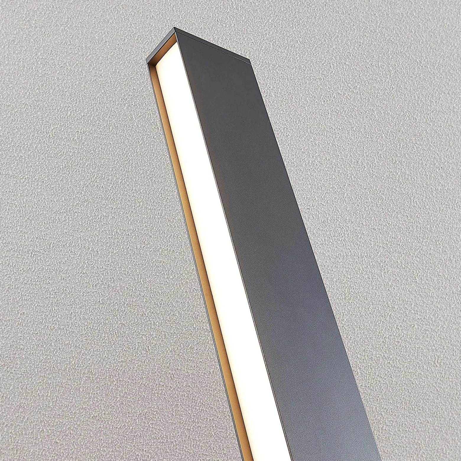 Lucande LED-Wegeleuchte Lirka, dunkelgrau, Metall, 60 cm