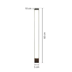 Lucande LED-Wegeleuchte Lirka, dunkelgrau, Metall, 60 cm