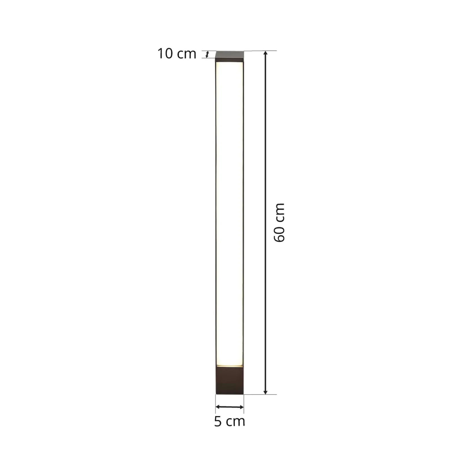 Lucande LED-Wegeleuchte Lirka, dunkelgrau, Metall, 60 cm