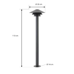 Lucande LED-Wegeleuchte Montaro, 110 cm, anthrazit, IP54