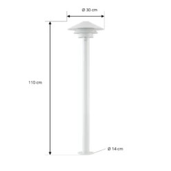 Lucande LED-Wegeleuchte Montaro, 110 cm, weiß, Sensor