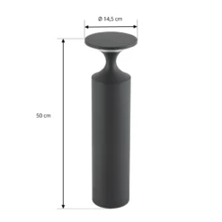 Lucande LED-Wegeleuchte Navor, Höhe 50 cm, schwarz, IP65