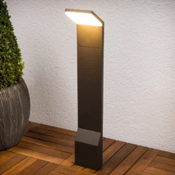 Lucande LED-Wegeleuchte Nevio, 60 cm, anthrazit, Metall