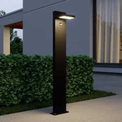 Lucande LED-Wegeleuchte Silvan, anthrazit, 100 cm, Sensor