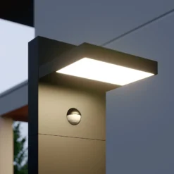 Lucande LED-Wegeleuchte Silvan, anthrazit, 100 cm, Sensor
