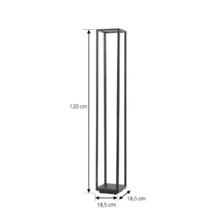 Lucande LED-Wegeleuchte Thorvid, Höhe 120 cm, schwarz