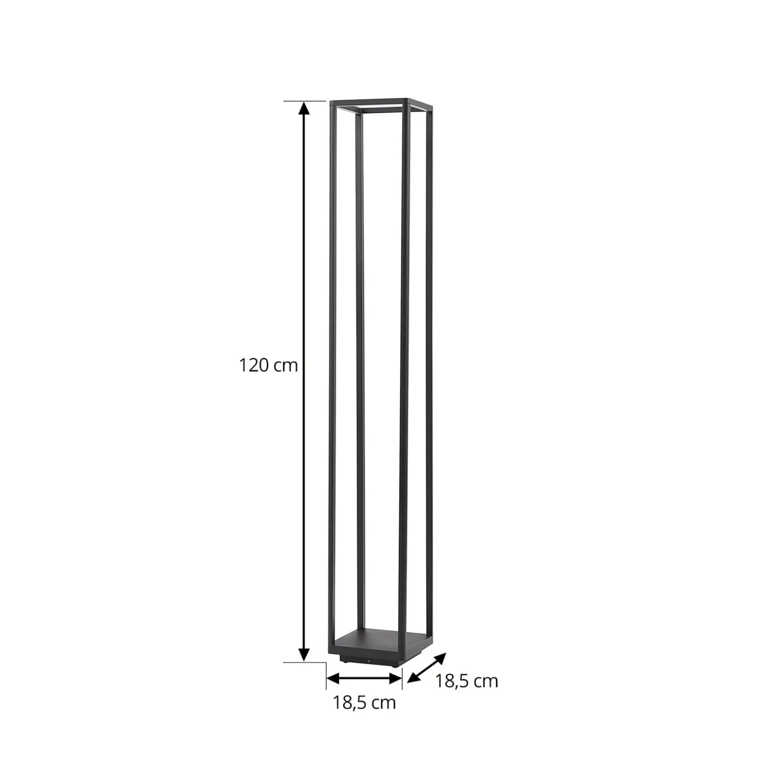 Lucande LED-Wegeleuchte Thorvid, Höhe 120 cm, schwarz