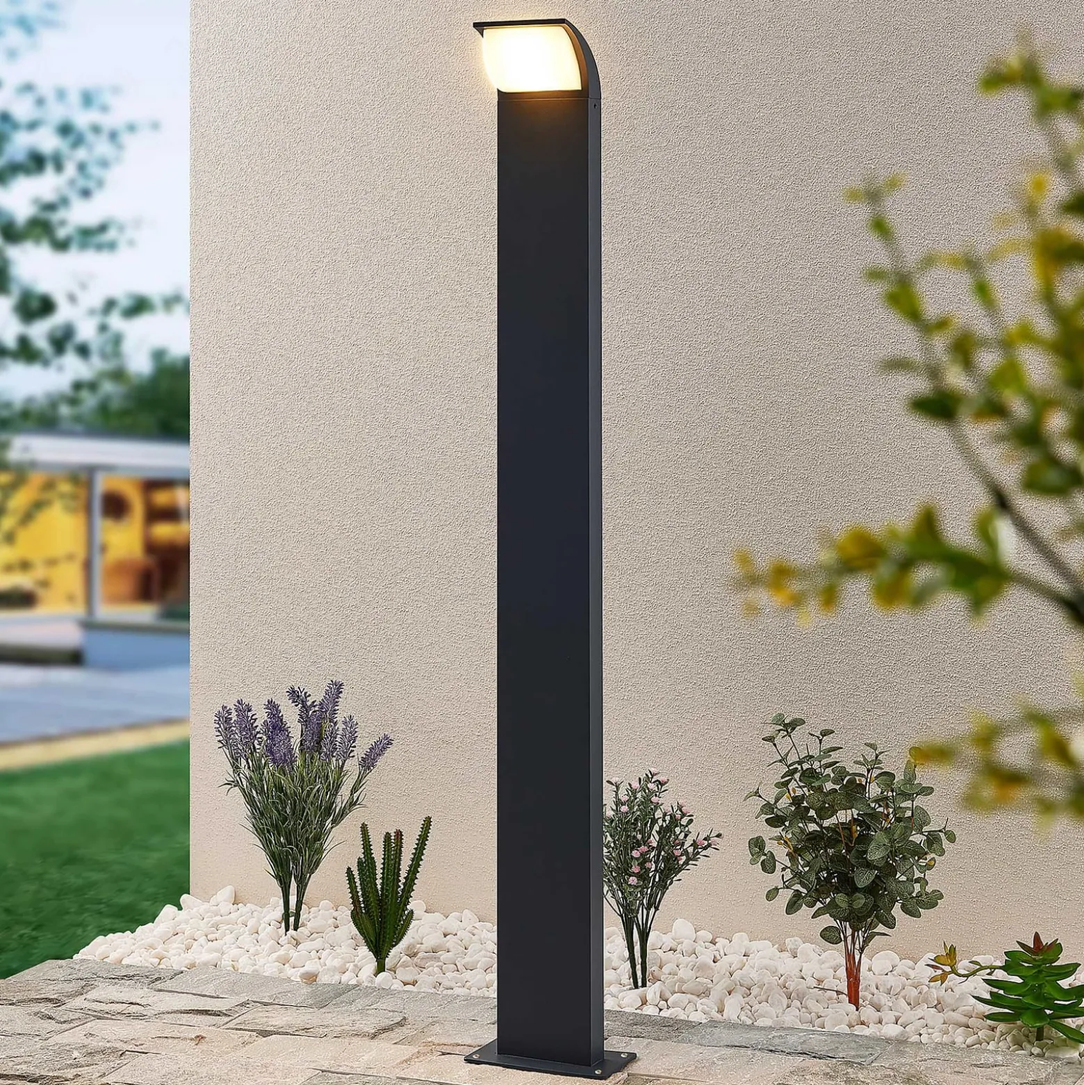 Lucande LED-Wegeleuchte Tinna, 100 cm, anthrazit, IP65