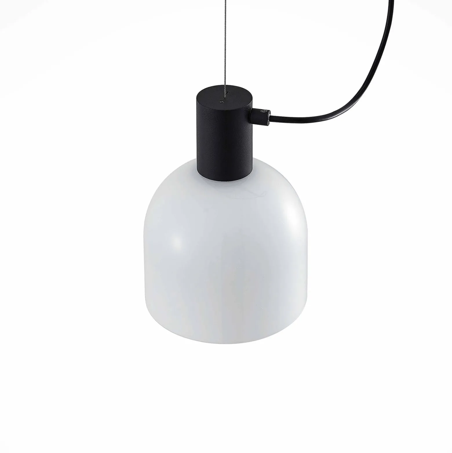 Lucande Serina Hängelampe, dreiflammig, Glas weiß