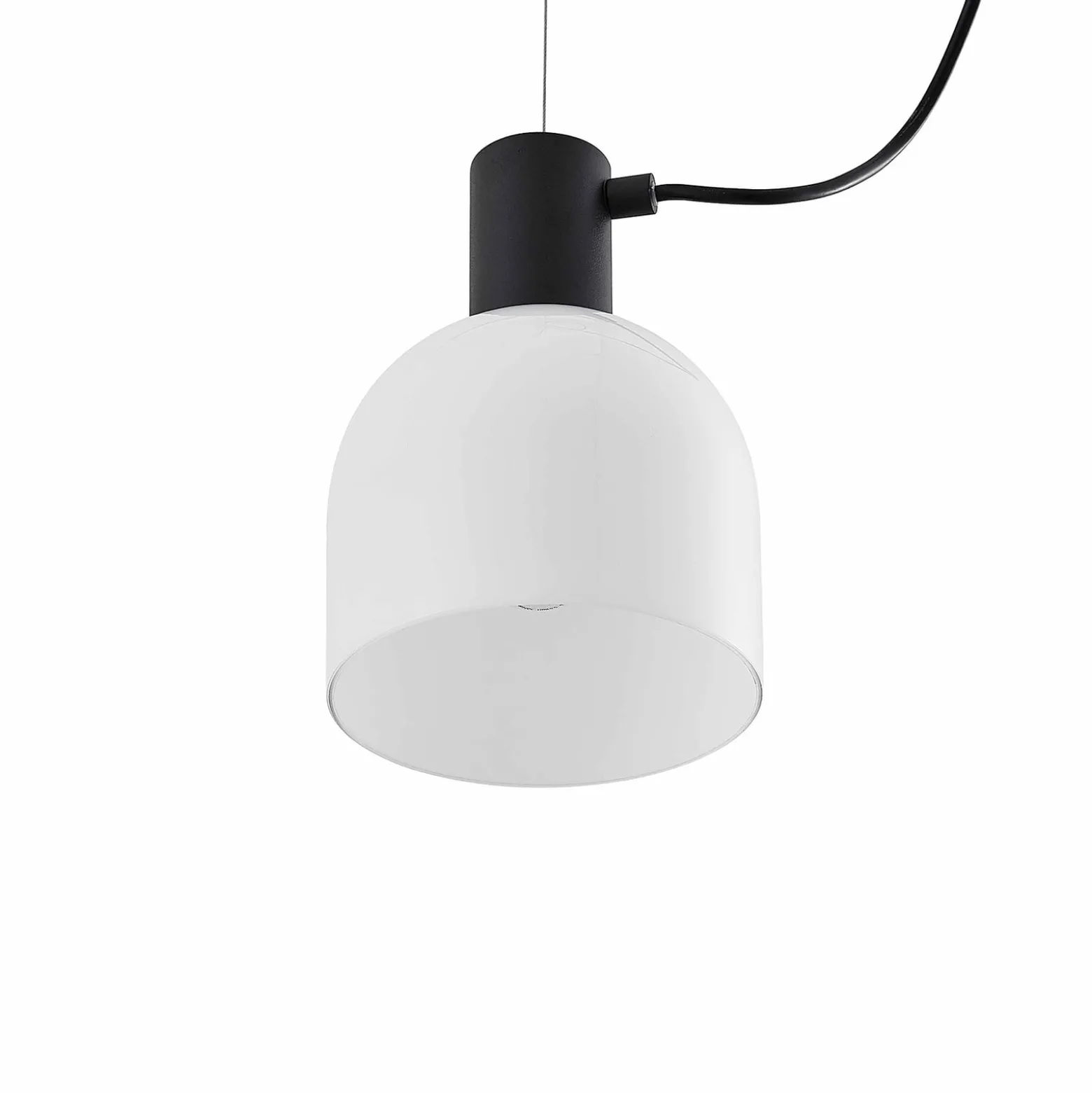 Lucande Serina Hängelampe, fünfflammig, Glas weiß
