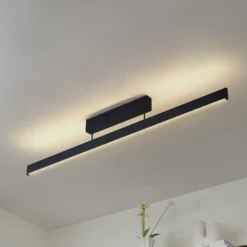 Lucande Smart-LED-Deckenleuchte Mylosh, schwarz, CCT, Tuya