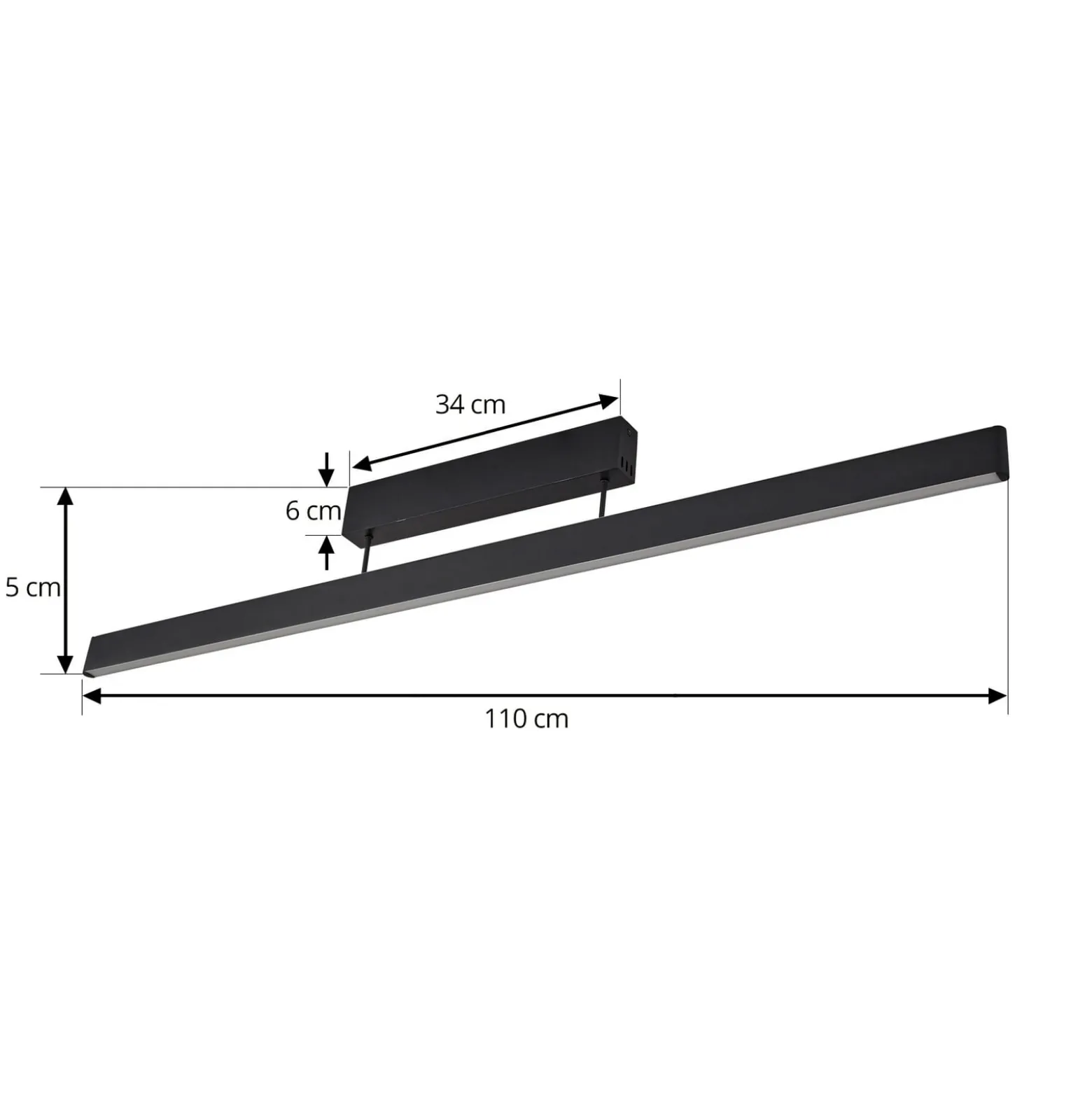 Lucande Smart-LED-Deckenleuchte Mylosh, schwarz, CCT, Tuya