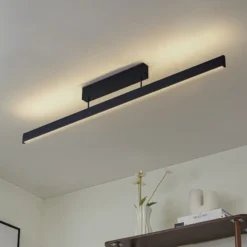 Lucande Smart-LED-Deckenleuchte Mylosh, schwarz, CCT, Tuya