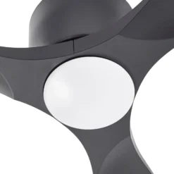 Lucande Smart LED-Deckenventilator Moneno, schwarz, DC, Tuya