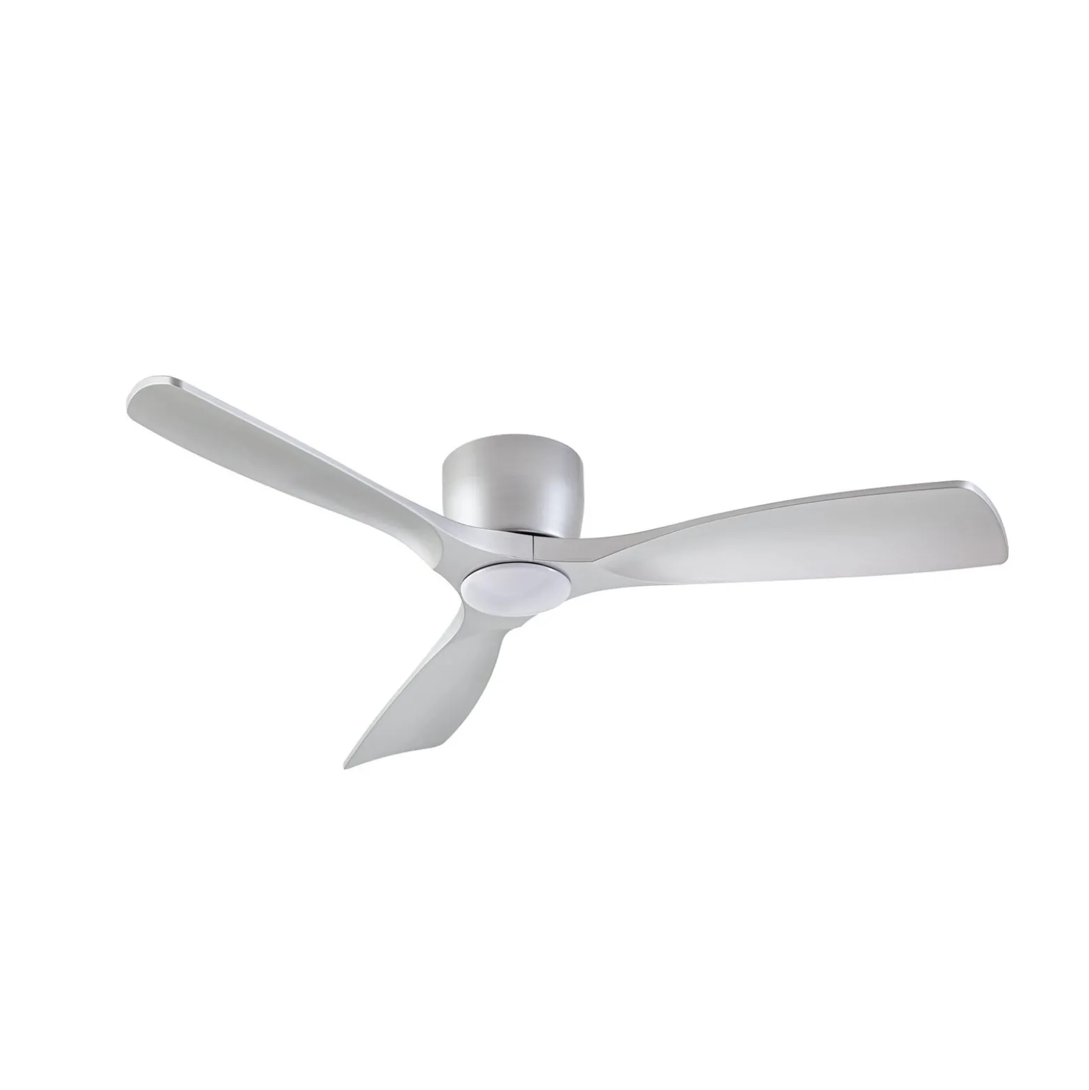 Lucande Smart LED-Deckenventilator Moneno, silber, DC, Tuya