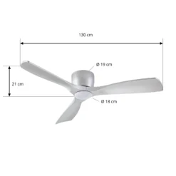 Lucande Smart LED-Deckenventilator Moneno, silber, DC, Tuya