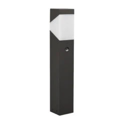 Lucande Sockelleuchte Kiran, 60 cm, Sensor, grau, IP44, E27