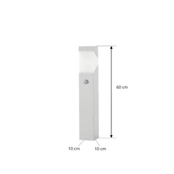 Lucande Sockelleuchte Kiran, 60 cm, Sensor, hellgrau, IP44