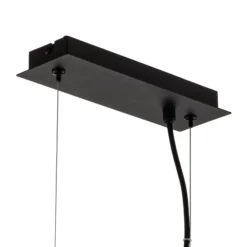 Lucande Sotiana Hängelampe, 3-fl., lang, schwarz