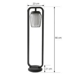 Lucande Wegeleuchte Chandan, 90 cm, anthrazit, Aluminium