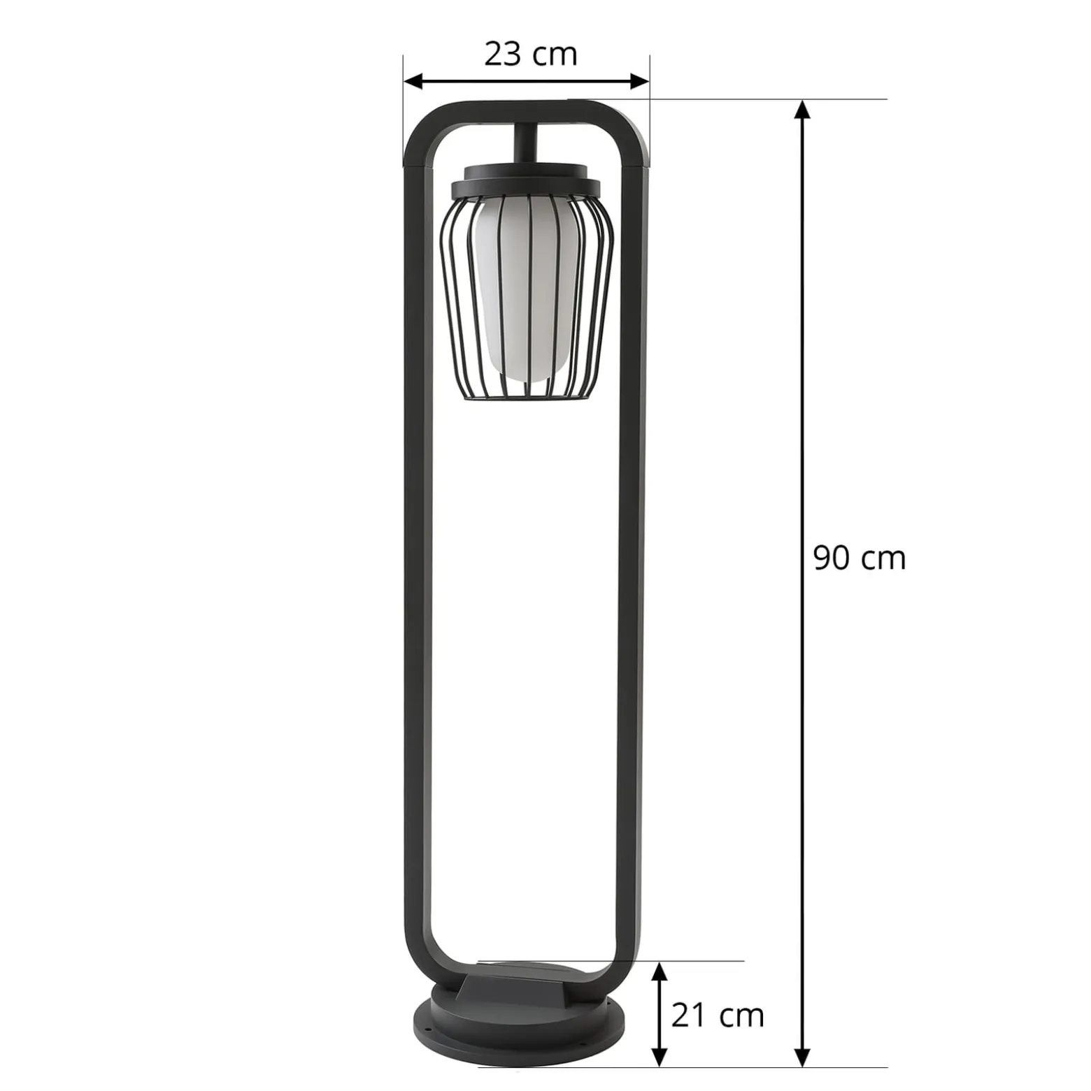 Lucande Wegeleuchte Chandan, 90 cm, anthrazit, Aluminium