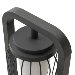 Lucande Wegeleuchte Chandan, 90 cm, anthrazit, Aluminium