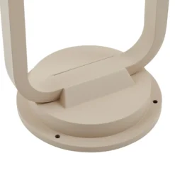 Lucande Wegeleuchte Chandan, 90 cm, beige, Metall, IP54