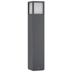 Lucande Wegeleuchte Dewari, E27, 65 cm, dunkelgrau, IP54