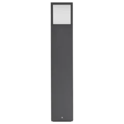 Lucande Wegeleuchte Dewari, E27, 65 cm, dunkelgrau, IP54
