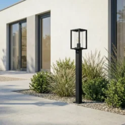 Lucande Wegeleuchte Ferda, 100 cm, anthrazit, IP44