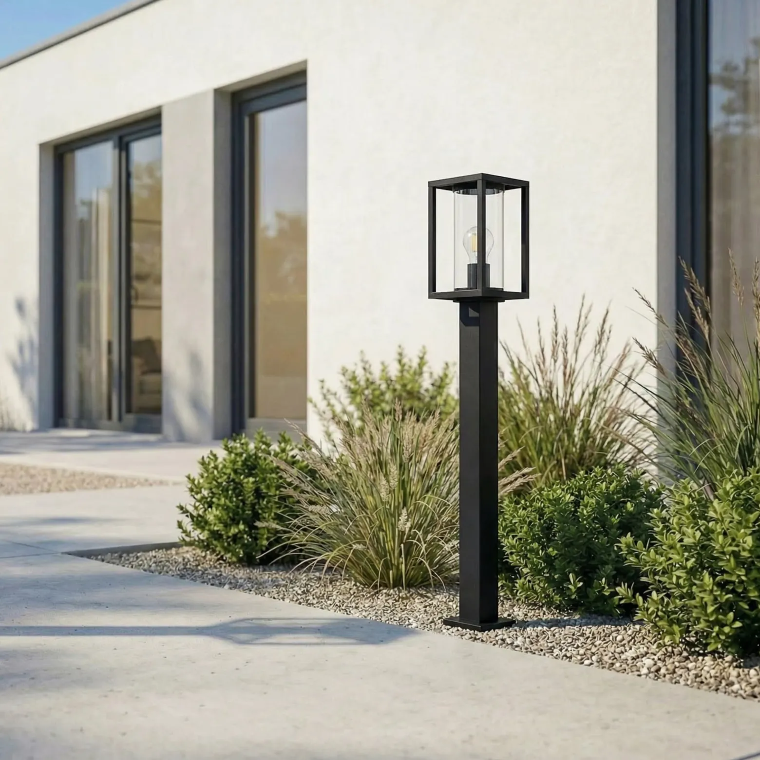 Lucande Wegeleuchte Ferda, 100 cm, anthrazit, IP44