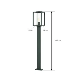 Lucande Wegeleuchte Ferda, 100 cm, grün, IP44