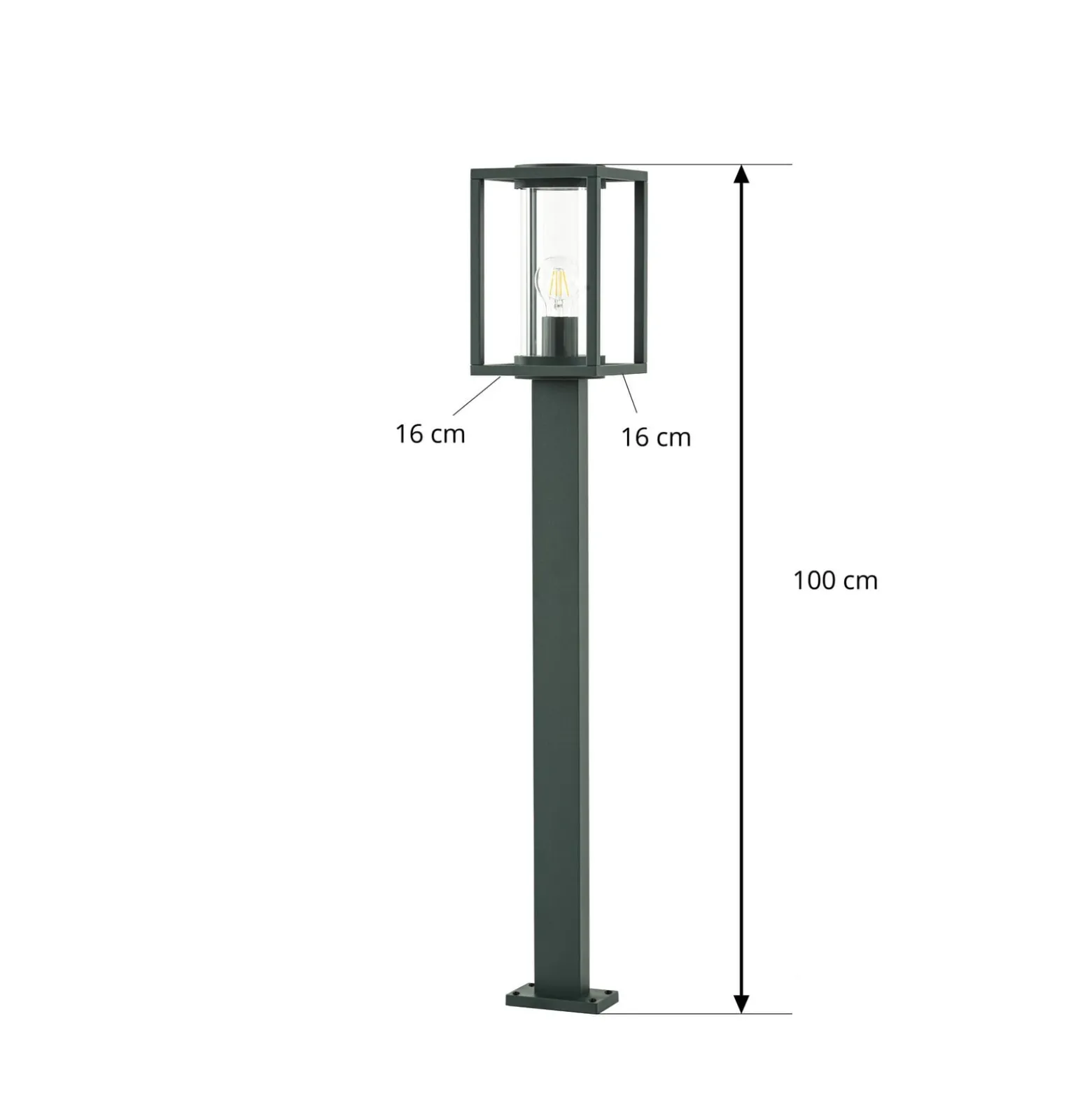 Lucande Wegeleuchte Ferda, 100 cm, grün, IP44
