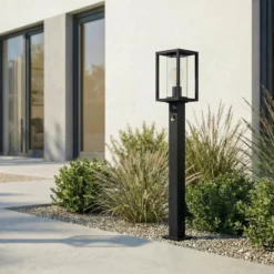 Lucande Wegeleuchte Ferda, 100 cm, Sensor, anthrazit, IP44