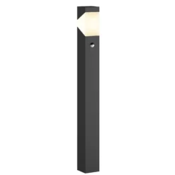 Lucande Wegeleuchte Kiran, 100 cm, Sensor, grau, IP44, E27